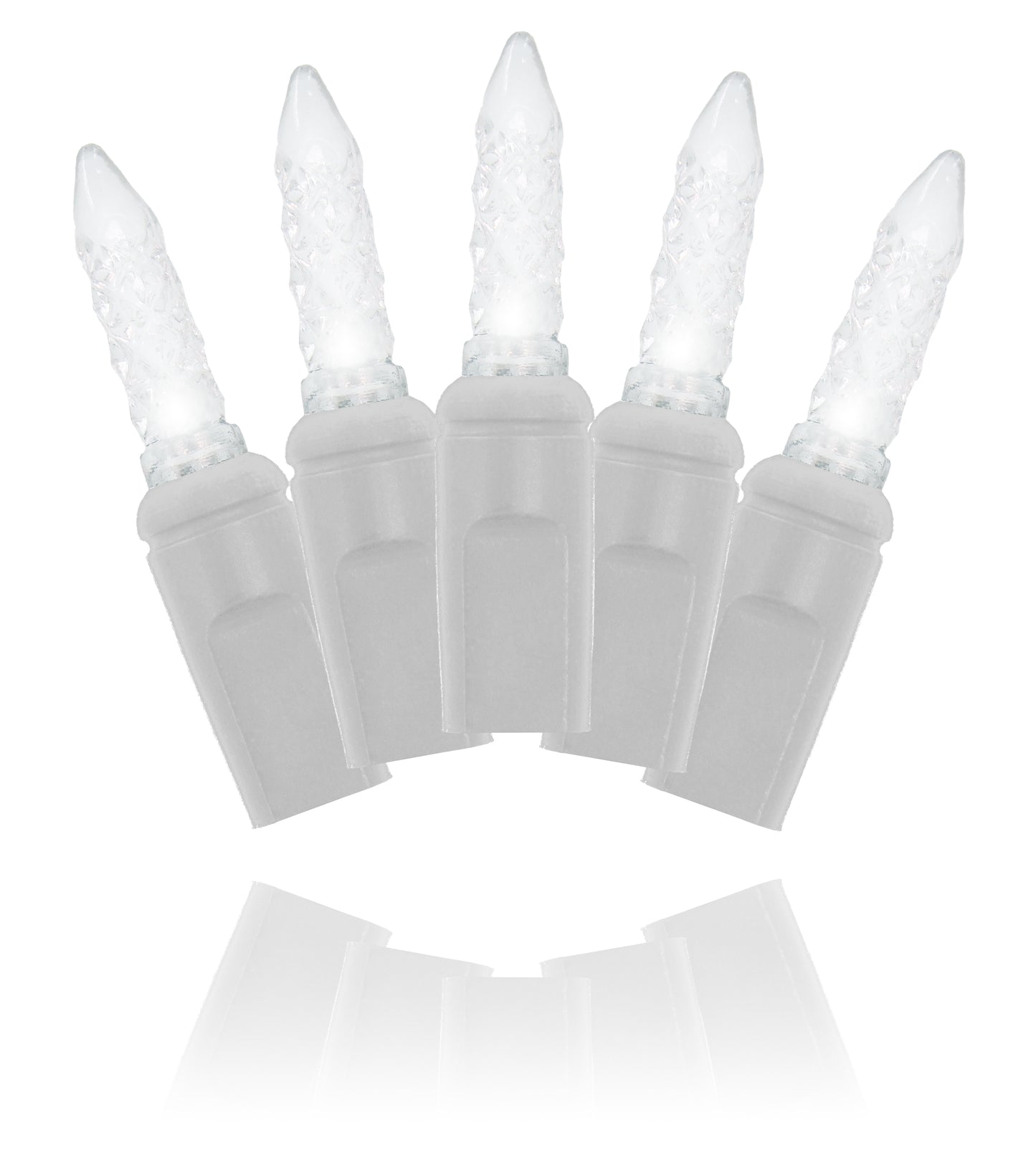 70 Pure White M5 LED Icicle Lights