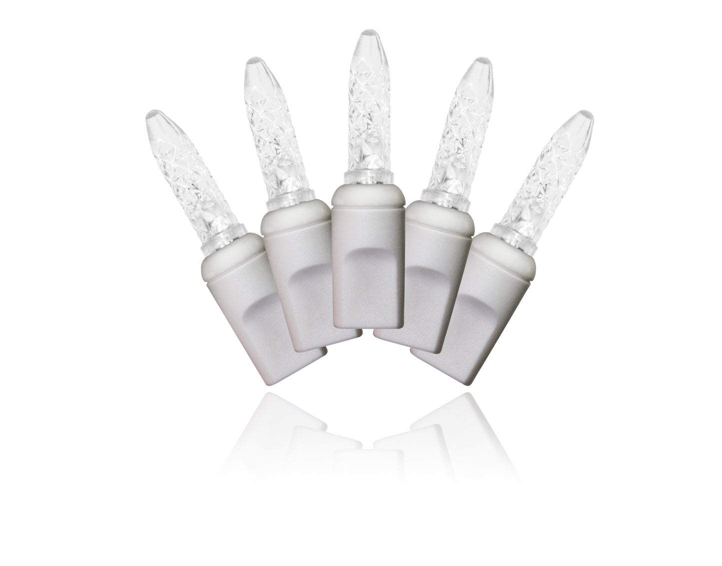 Commercial M5 LED Icicle Pure White 6" Spacing White Wire