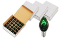 100 Pack of C7 Incandescent Green Dimmable Bubls with E12 Sockets