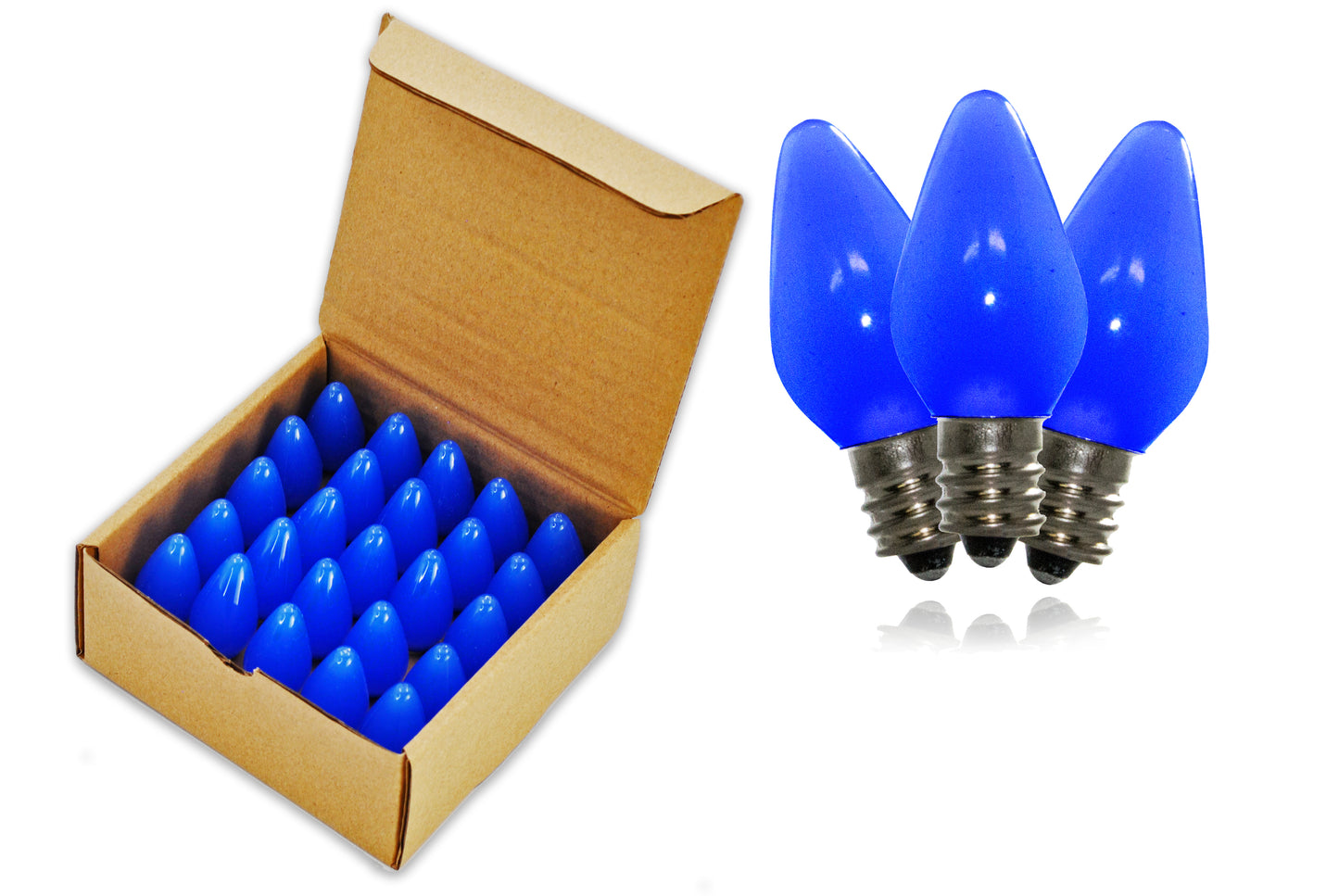 25 Pack of C7 Frosted Blue LED Retrofit Bulb