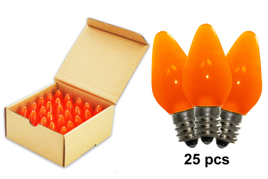 25 Pack of C7 Frosted Orange LED Retrofit Bulb