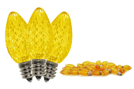 25 Pack of C7 Yellow SMD Retrofit Replacement Bulbs