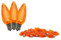 25 Pack of C9 Dimmable Faceted Orange LED Retrofit Bulbs