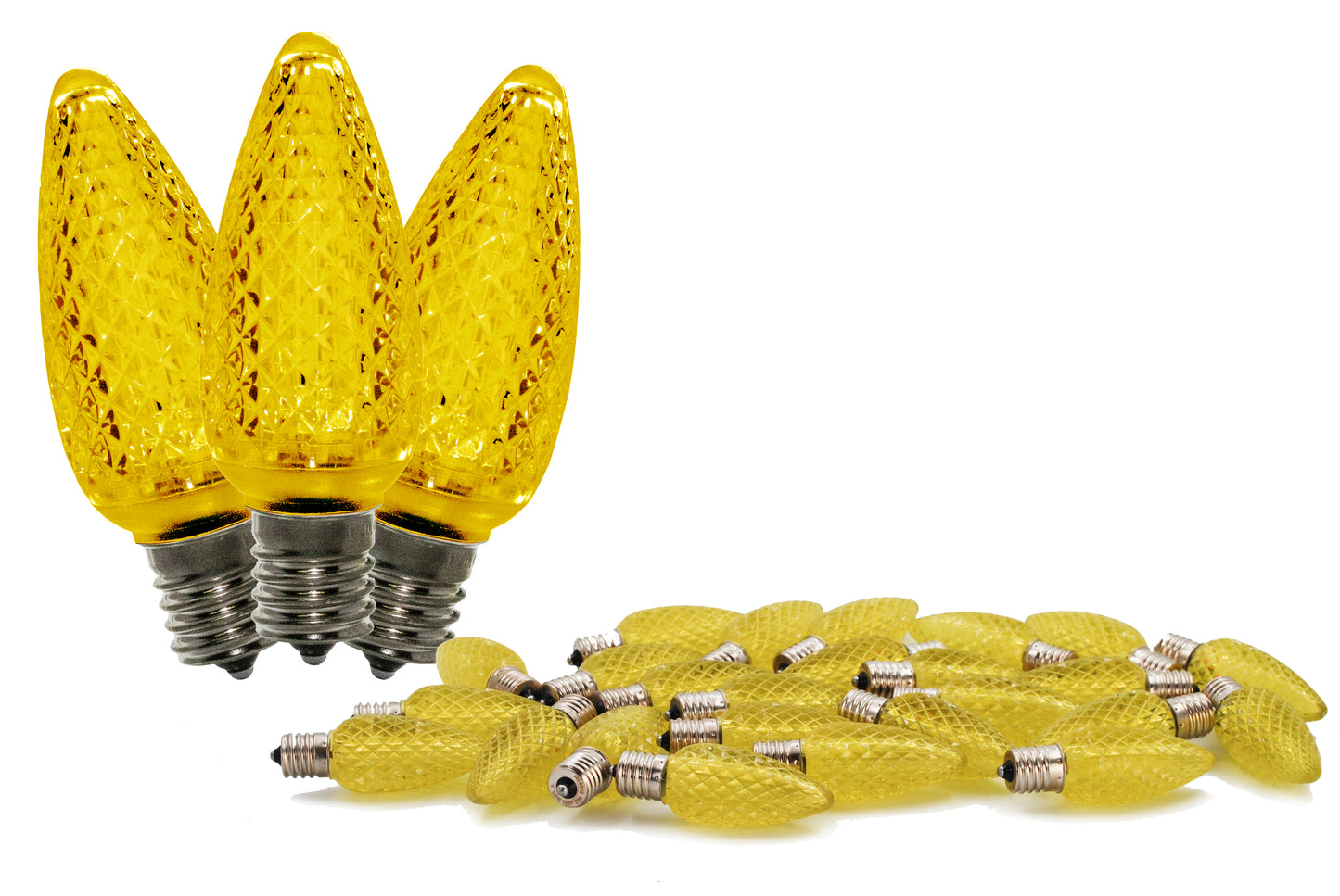 25 Pack of C9 SMD Dimmable Yellow Light Bulbs