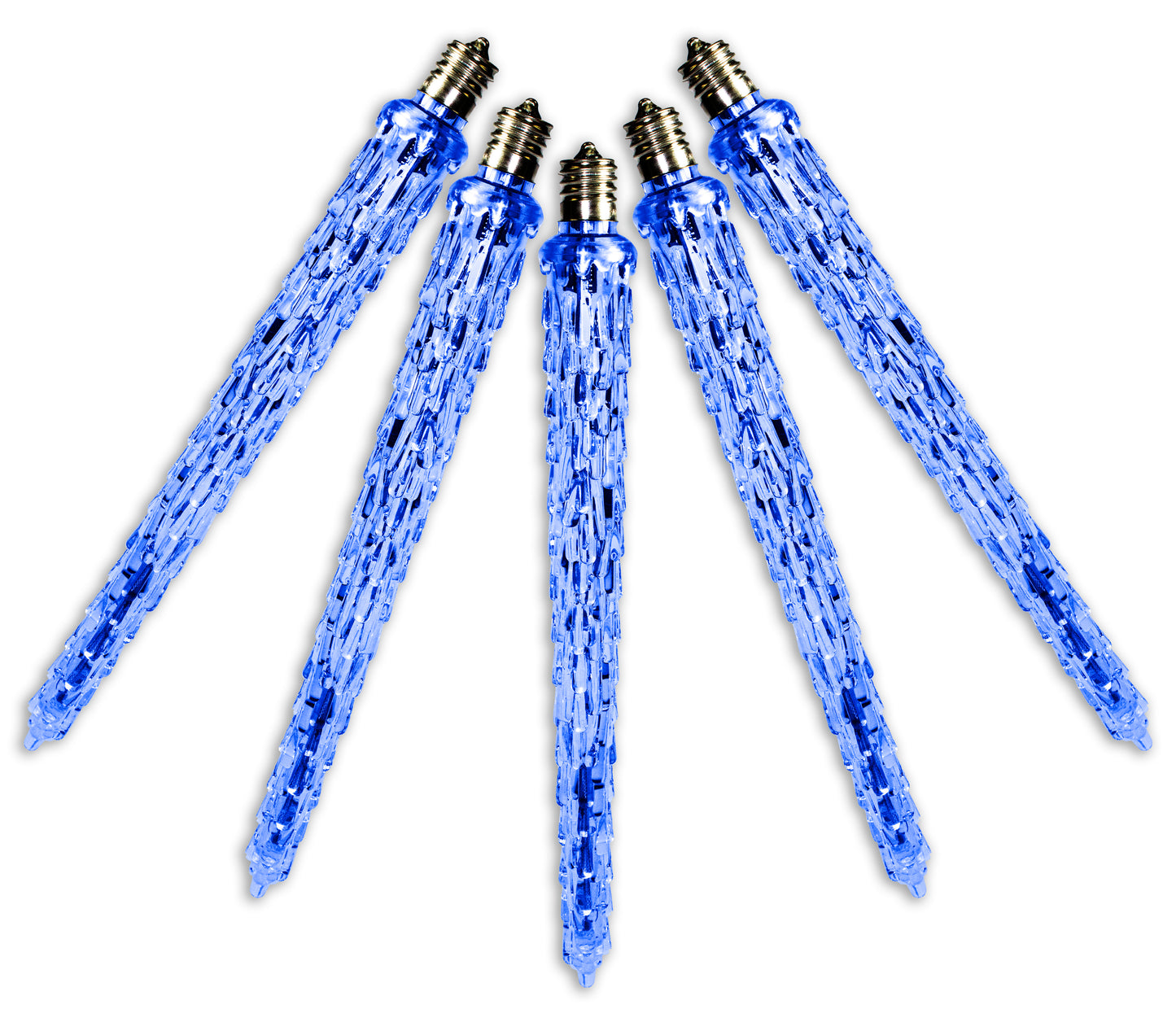 5 Pack of 9" Blue Icicle Retrofit Lamp with LED Lights