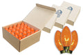 100 Pack C9 Dimmable Incandescent Transparent Orange Bulbs E17 Base