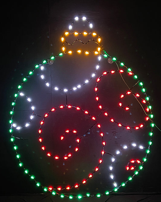 6' Ball Ornament with Swirls