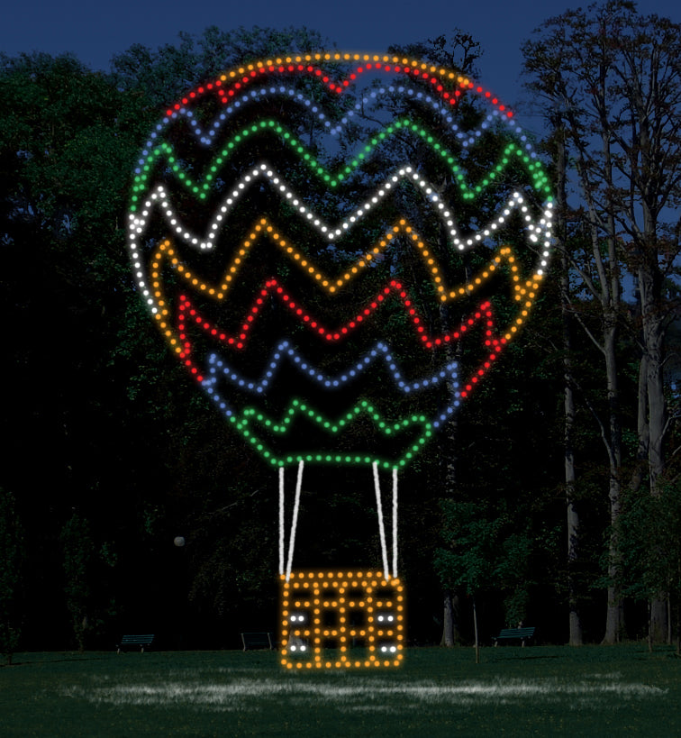 Hot Air Balloon with Chevron Pattern