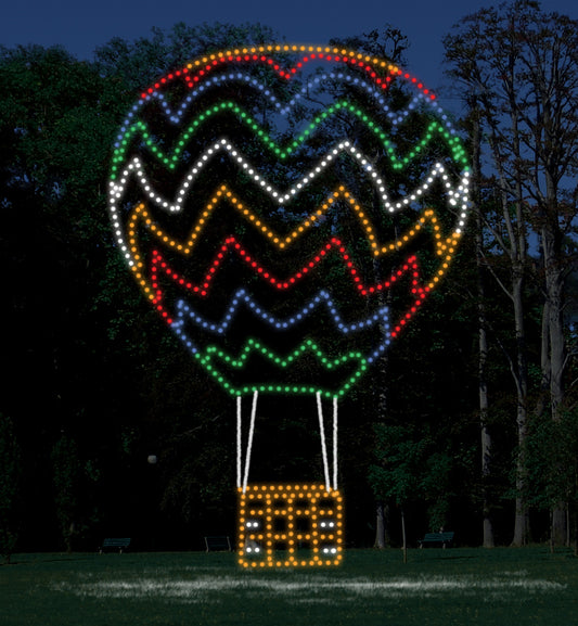 Hot Air Balloon with Chevron Pattern