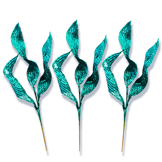 3 Pack of Emerald Green Glitter Picks