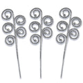 3 Pack Silver Glitter Picks