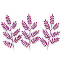 3 Pack of Lavender Multiple Leaf Glitter Picks