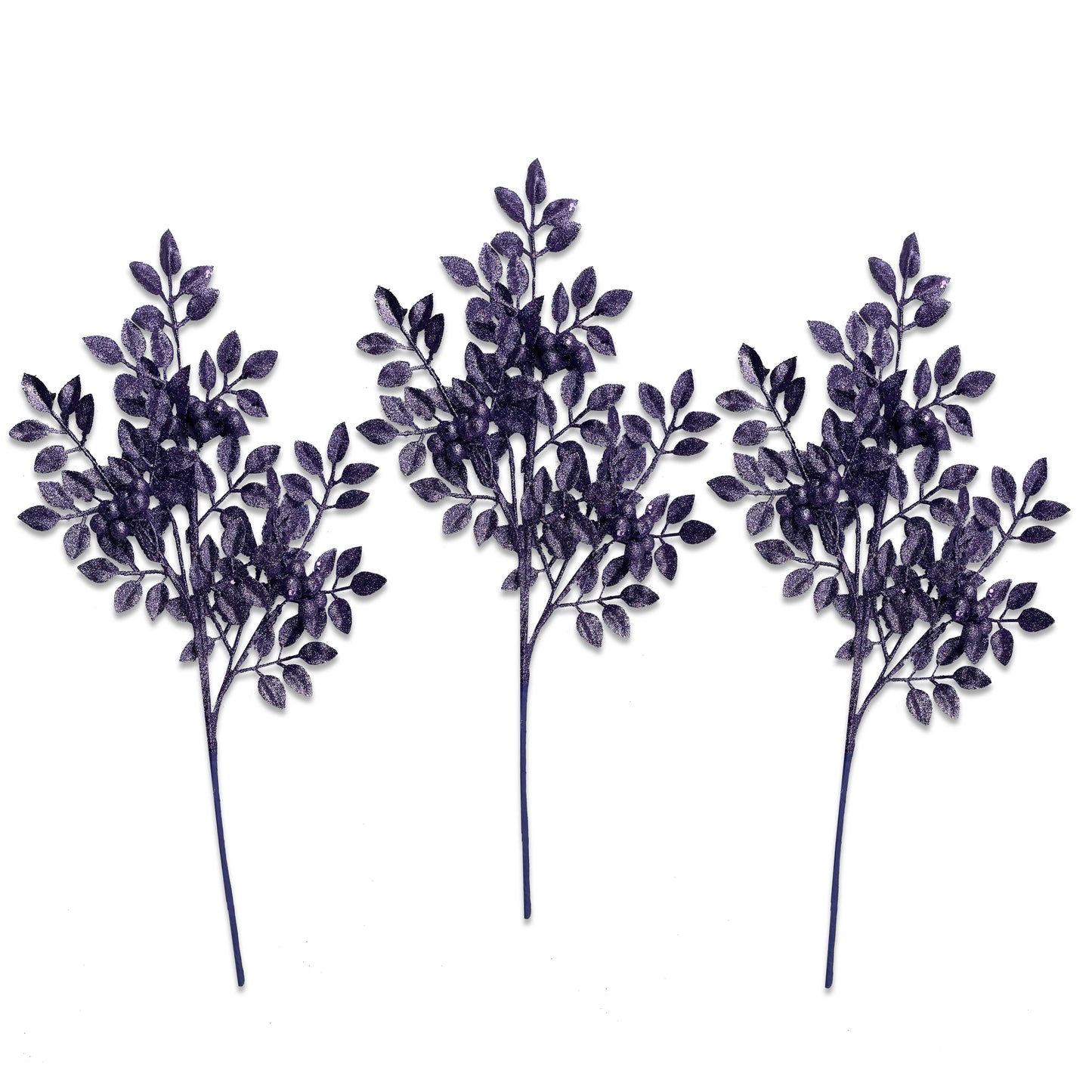 3 Pack of Lavender Leaf Clustered Glitter Picks