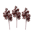 3 Pack of Red Leaf Clustered Glitter Picks