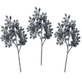 3 Pack of Silver Leaf Clustered Glitter Picks