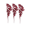 3 Pack of Hot Pink Glitter Leaf Spray Picks