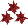 3 Pack of Red Poinsettia Picks