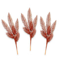 3 Pack of Copper Glitter Feather Picks