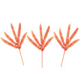 3 Pack of Orange Floral Glitter Spray Picks