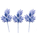 3 Pack of Navy Blue Glitter Leaf and Spray Picks