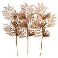 3 Pack of Rose Gold Glitter Leaf and  Spray Picks