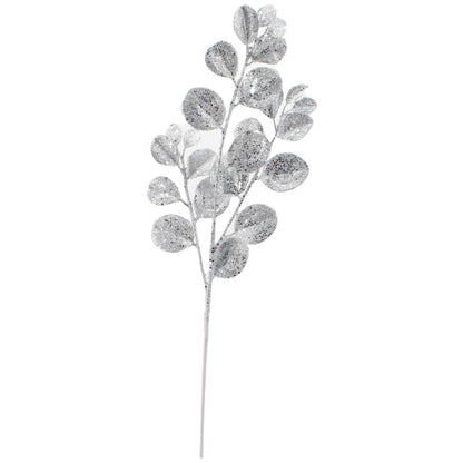 3 Pack of Silver Round Leaf Glitter Picks