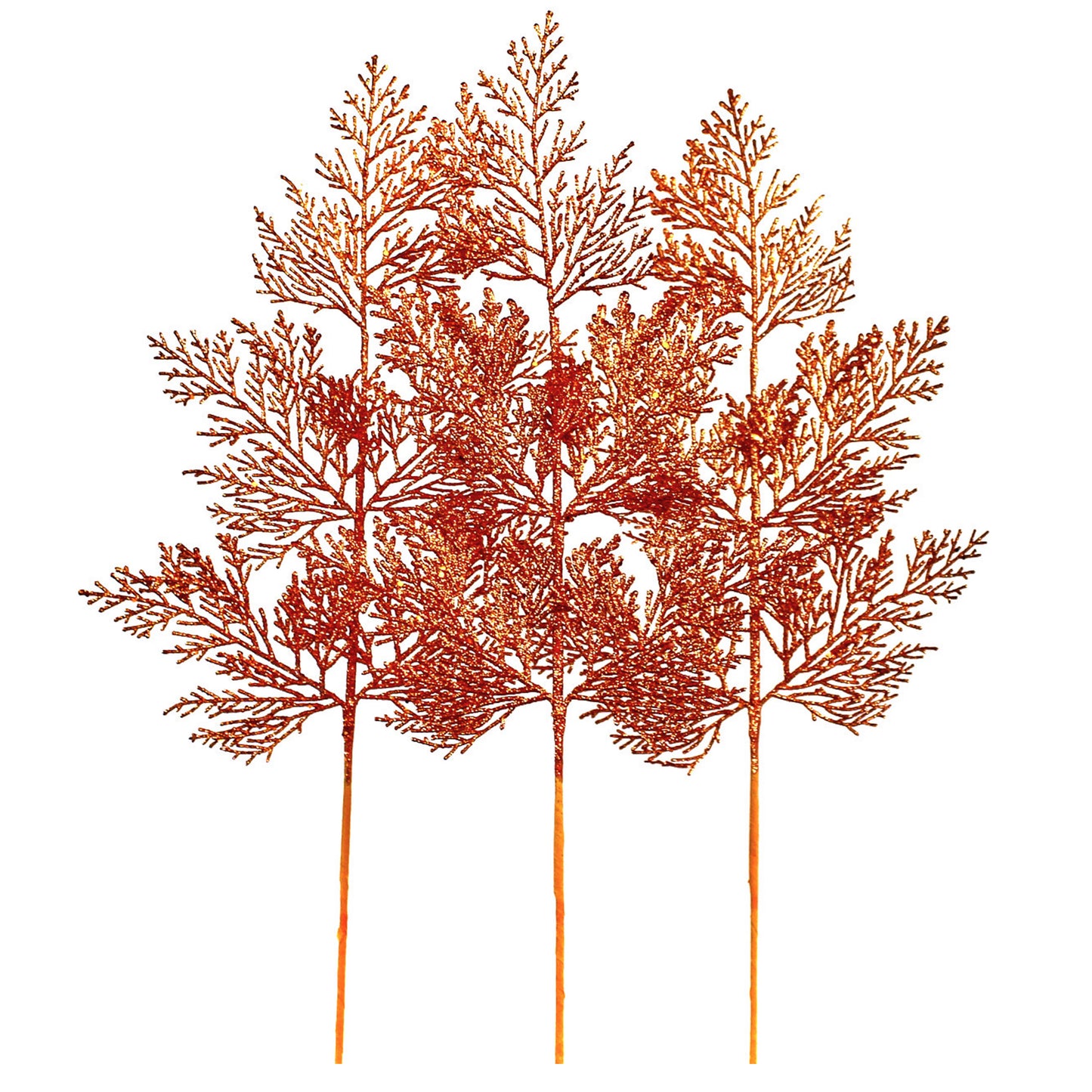 3 Pack of Copper Glitter Branch Picks