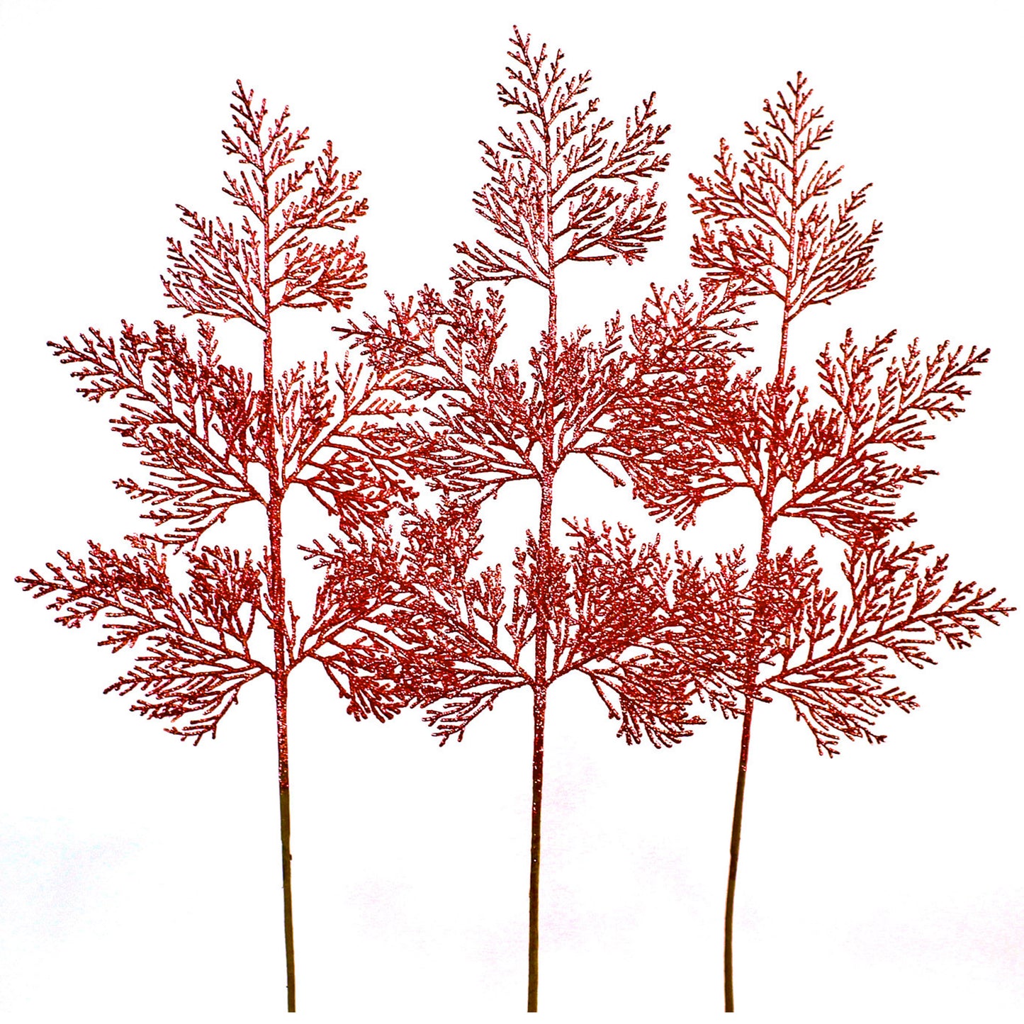 3 Pack of Hot Pink Glitter Branch Picks