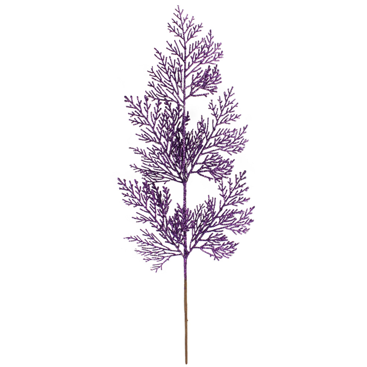 3 Pack of Purple Glitter Branch Picks