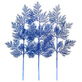 3 Pack of Royal Blue Glitter Branch Picks