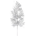 3 Pack of Silver Glitter Branch Picks