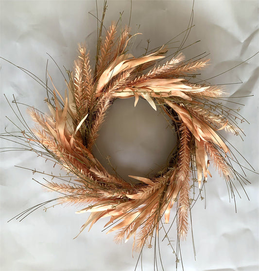 Orange Feathered Wreath