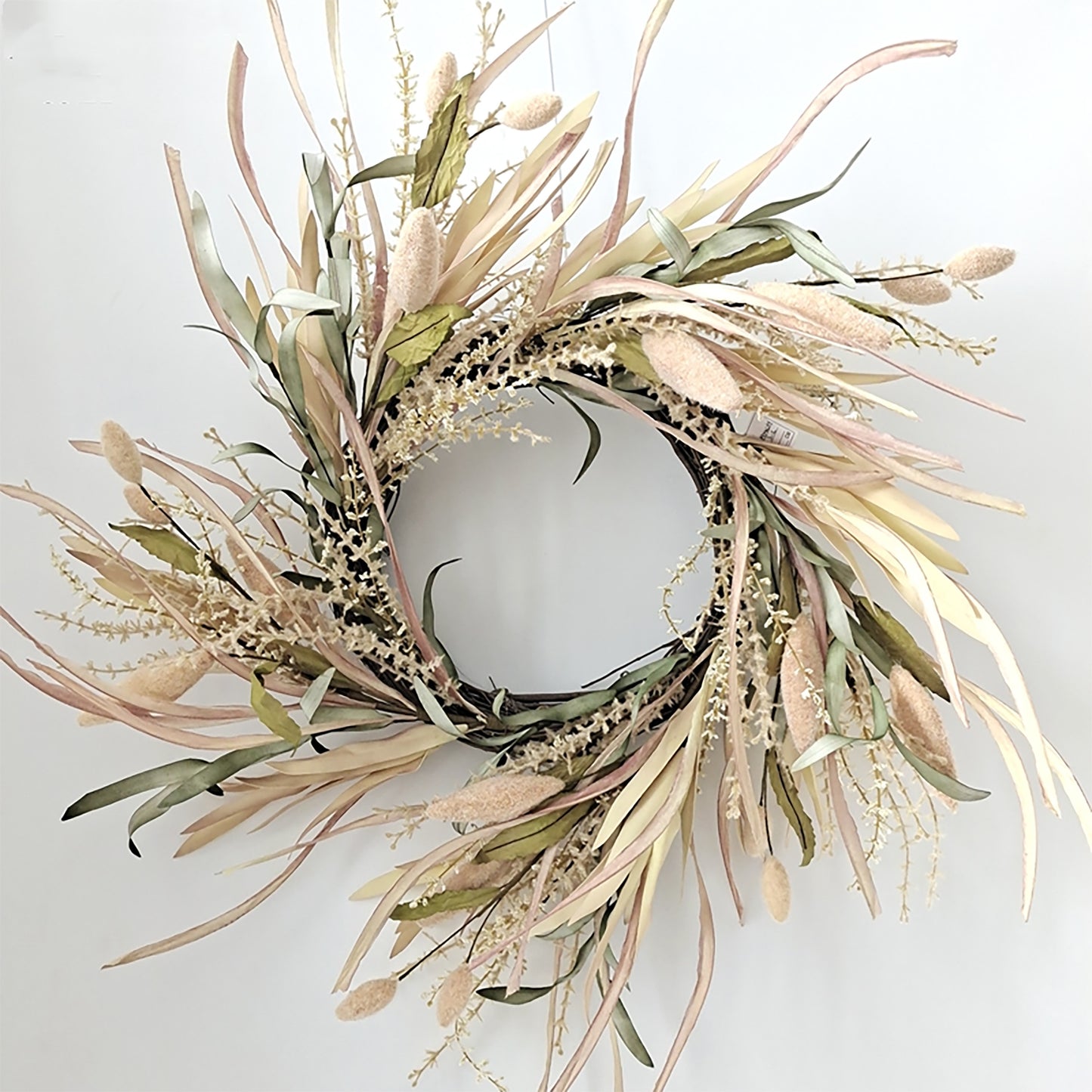 Cream and Navy Natural Wreath