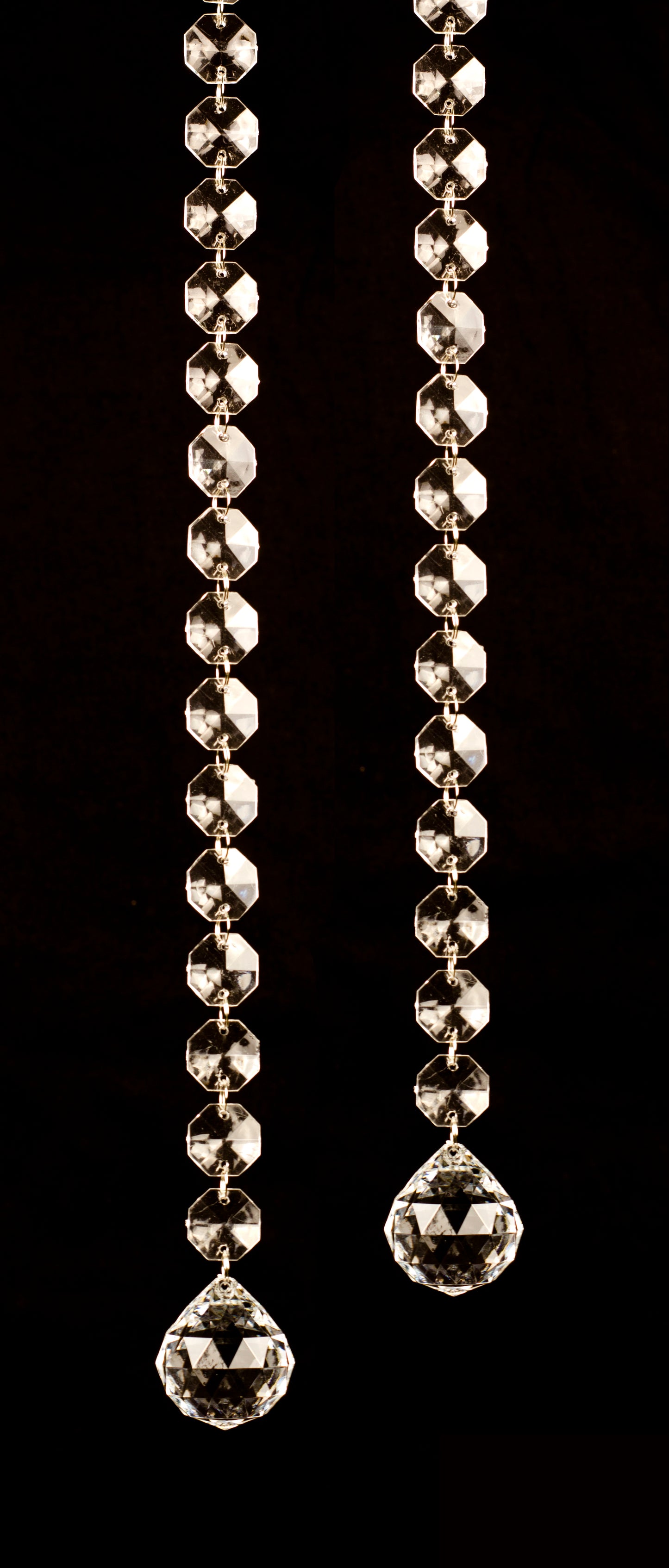 2 Pack 39" Clear Single Strand Curtain Bead