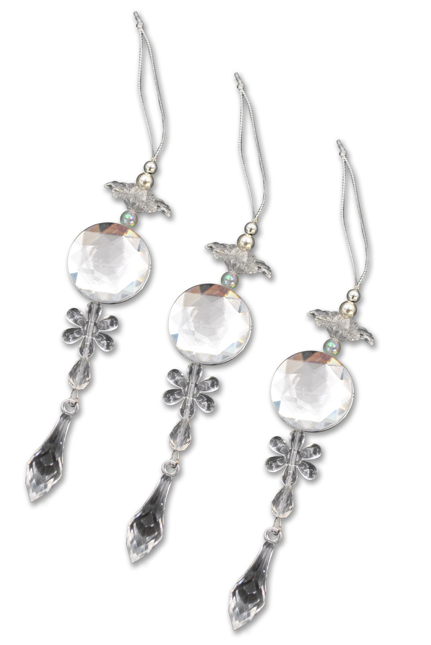 3 Pack of 7" Dangling Crystal Ornaments