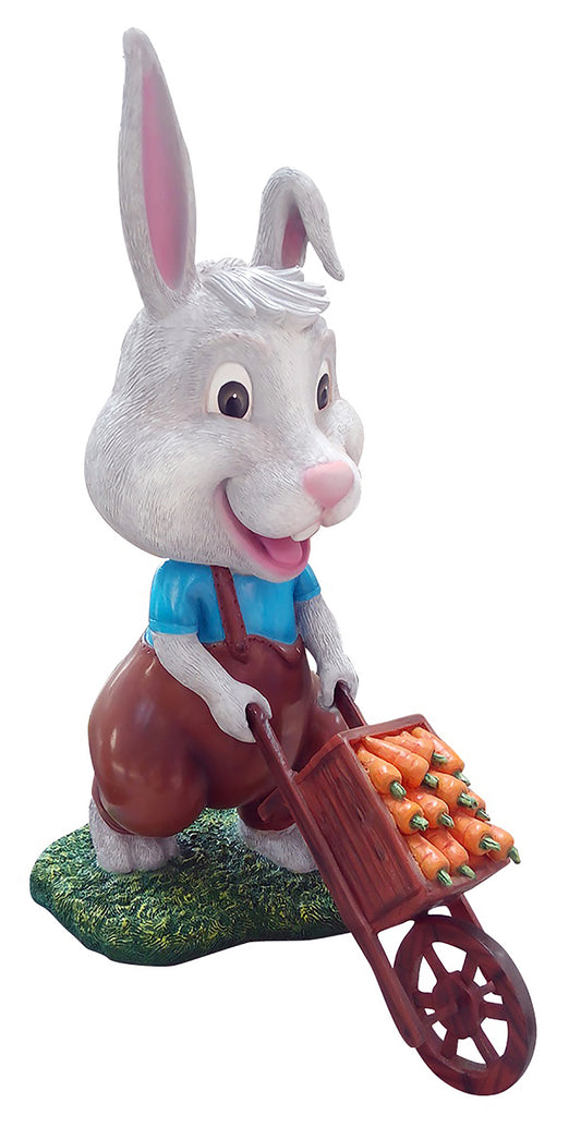 Faustee 28" Bunny with Wheelbarrow