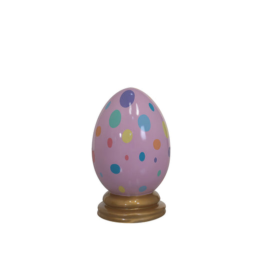 2.5' Pastel Polka Dot Easter Egg with Base