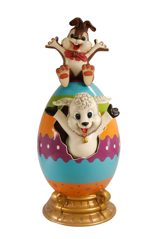 10' Easter Egg with Lamb and Bunny