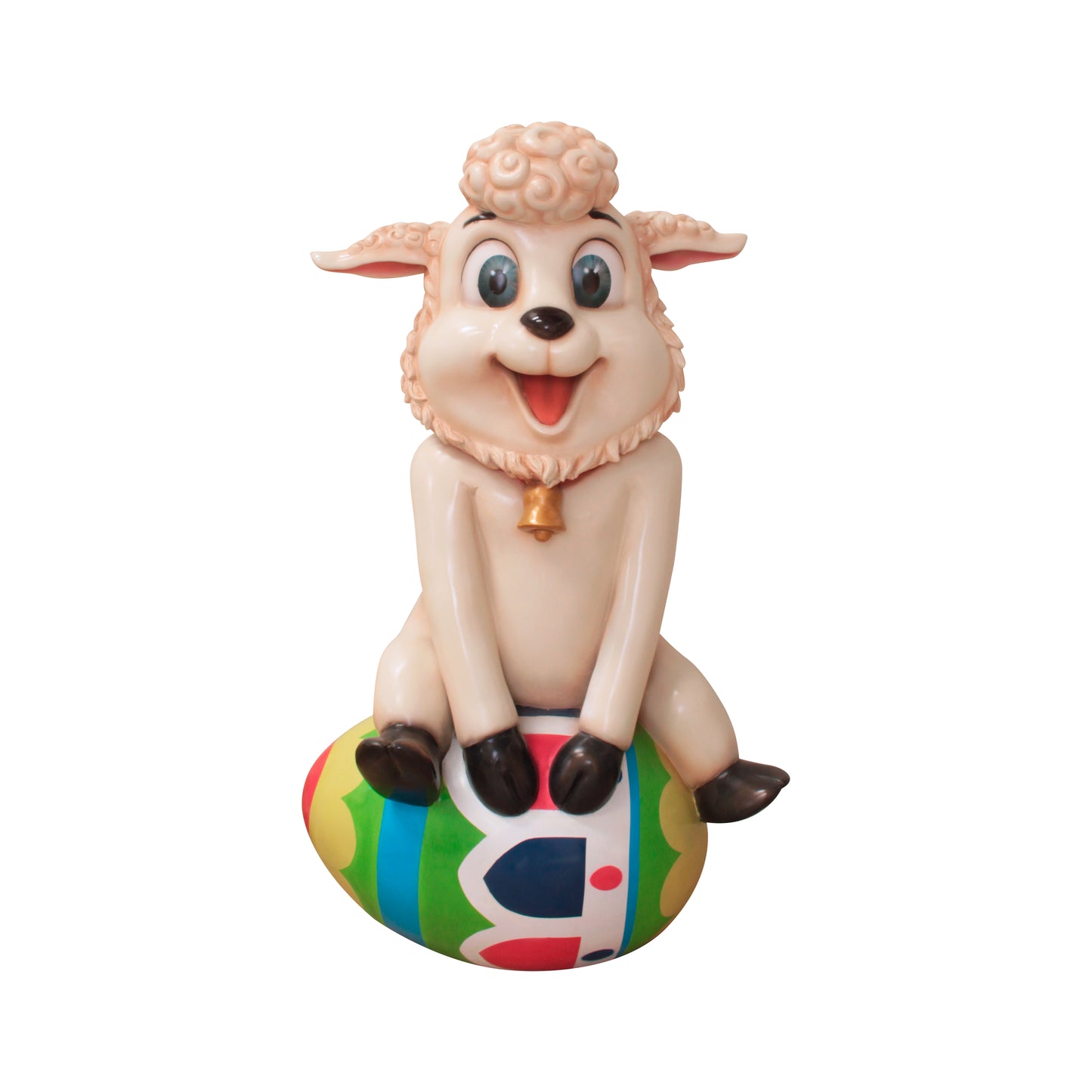 Easter Lamb sitting on Easter Egg