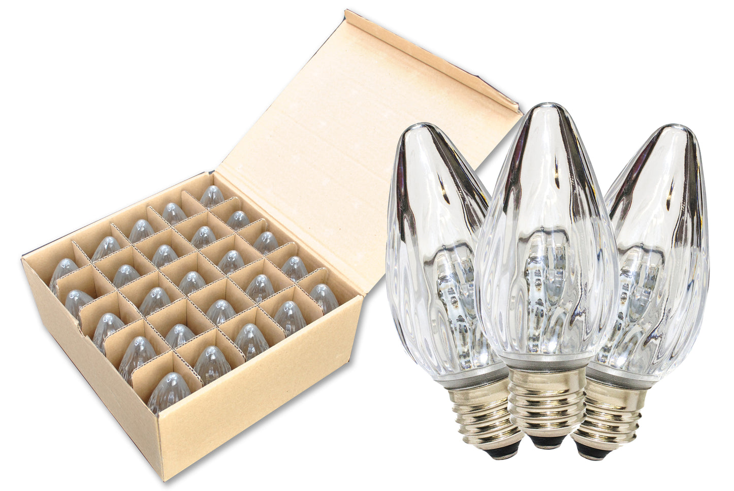 25 Pack of F50 Non-Dimmable Pure White Commercial Retrofit Bulbs