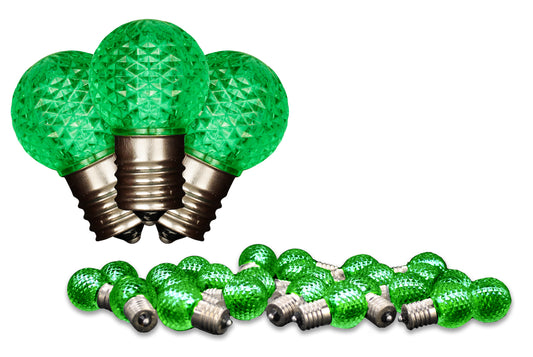 25 Pack of G30 SMD Retrofit Green Bulbs