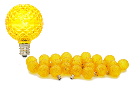 25 Pack of G40 Yellow Replacement Bulb with E12 Base