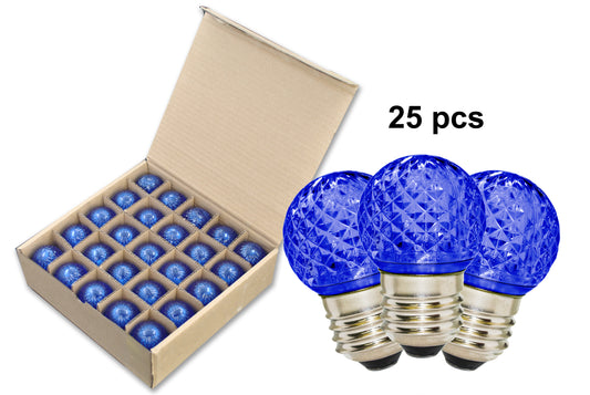 25 Pack G40 SMD Blue Commercial Retrofit Bulbs with E26 Base