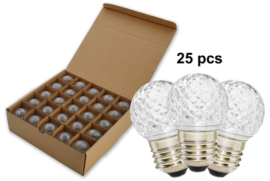 25 Pack G40 SMD Pure White Commercial Retrofit Bulb with an E26 Base