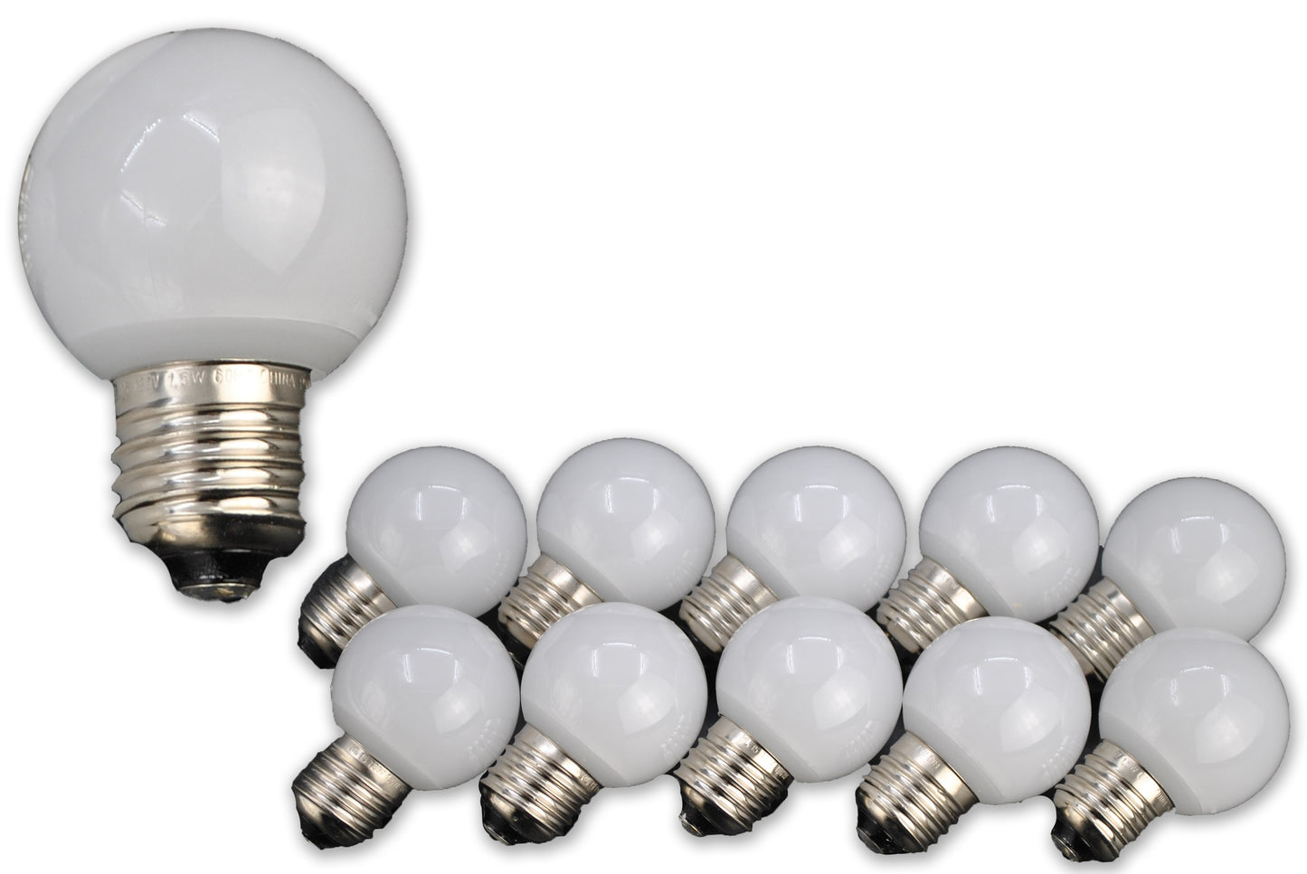 10 Pack of G50 Frosted Cool White Dimmable Retrofit Bulbs