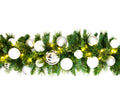 9' Mixed Blend Pine Garland with Warm White LED Lights and Ice Themed Ornaments