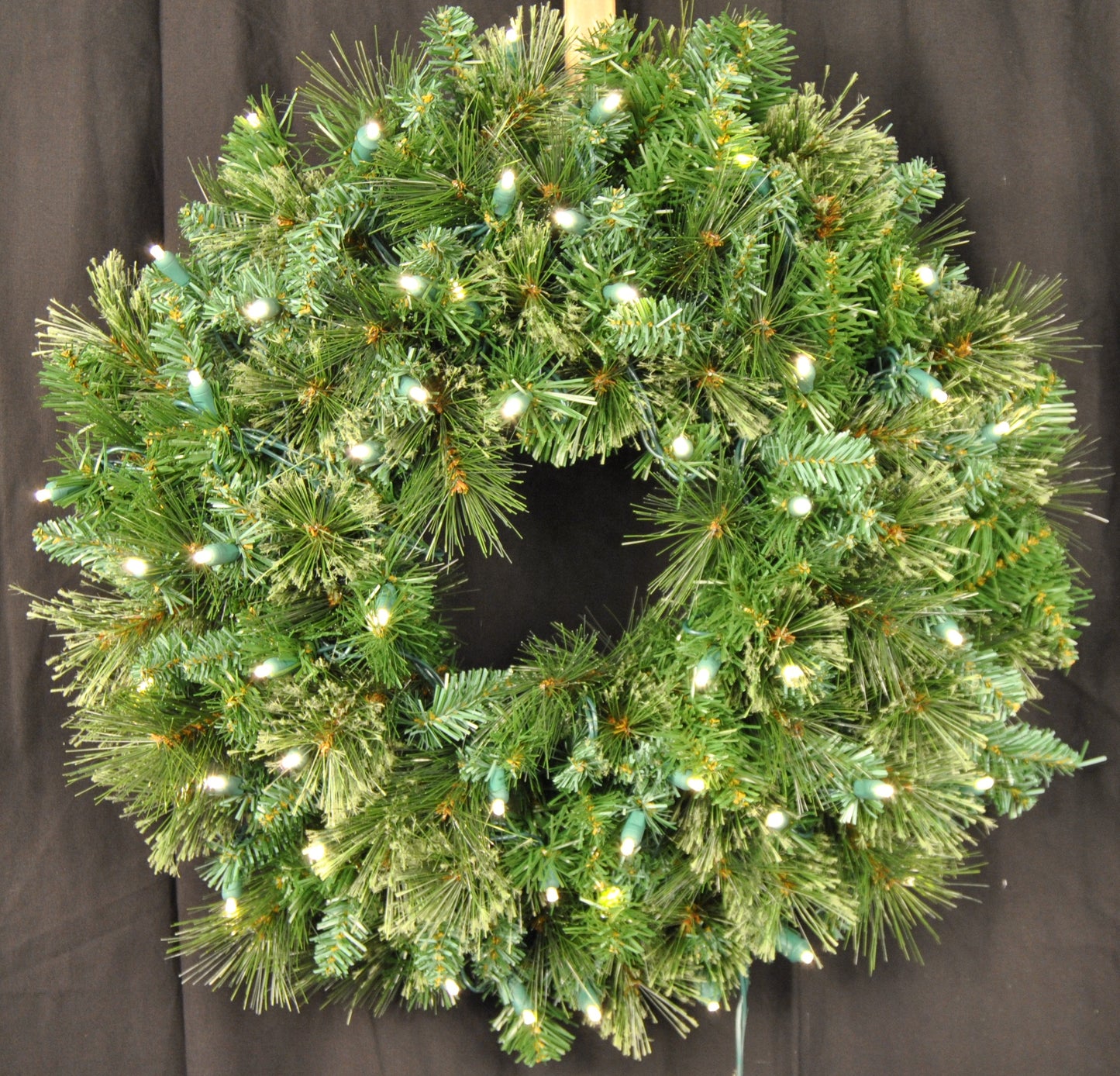 2' Mixed Blend Pine Wreath with Warm White LED Lights