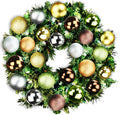 2' Mixed Blend Wreath with Warm White LED Lights and Woodland Themed Ornaments