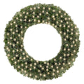 6' Blended Pine Wreath Pre-Lit with Warm White LEDS