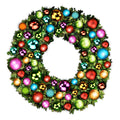 6' Blended Pine Wreath Decorated with Tropical Collection Warm White LEDs